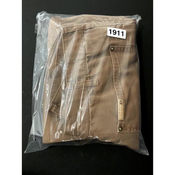 Skoops NYC Traditional Duck Pants Mens 34X30 Khaki Double Knee Carpenter Work - Picture 12 of 13